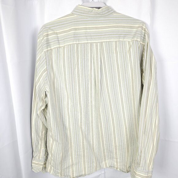 Eddie Bauer Mens Large Striped Long Sleeve Cotton Button Down Up  Front Shirt - Picture 2 of 6